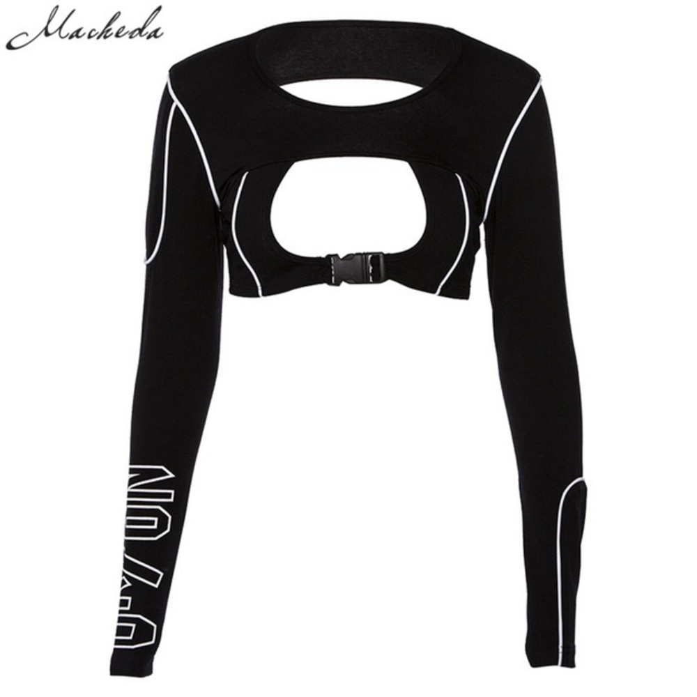 Backless Fitted Black Crop Top